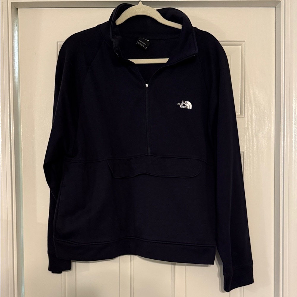 EUC The North Face Womens 1/2 Zip Pullover Sweatshirt Size XL Navy Blue
